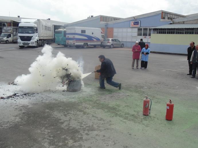 KAYSERİ CENAZE ARAÇLARI YANGIN SÖNDÜRME TATBİKATI